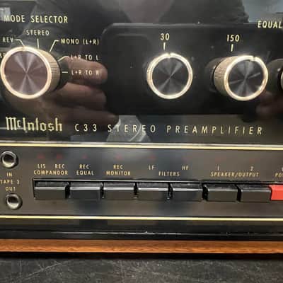 Mcintosh C-33 Preamp With Wood Case/Rack NICE! image 2
