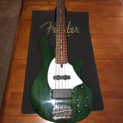 2016 Lakland 55-14 Rosewood Lined fretless Trans Green image 3