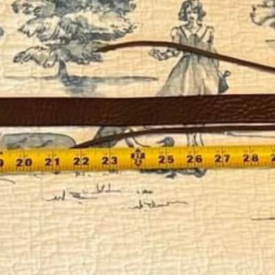 Pinegrove F Style Mandolin Strap 2022 - Polished Brown Leather image 2