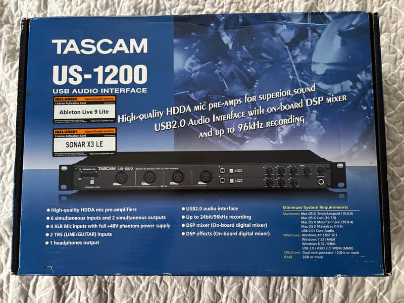 TASCAM US-1200 USB Audio Interface 2010s - Black image 1