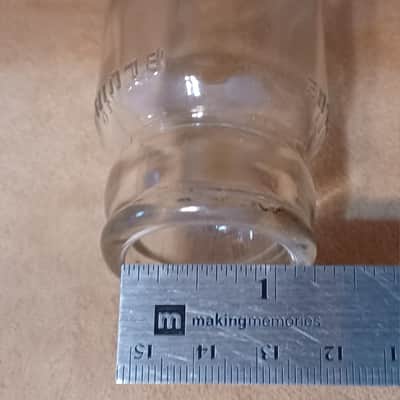 Vintage Lap Steel Thick Glass Slide Bottle 3 1/2 Inch Long 1940s Nice image 4