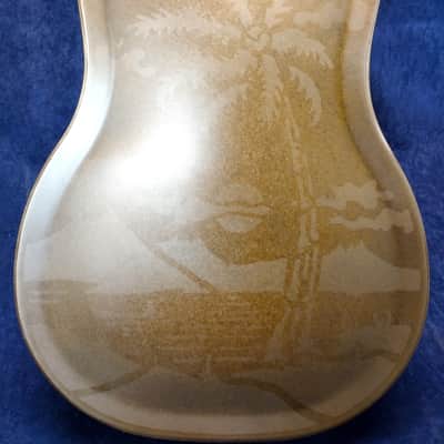 National Reso-Phonic Weathered Steel Style O 12 Fret 2023, Maple Neck, subtle palms image 2