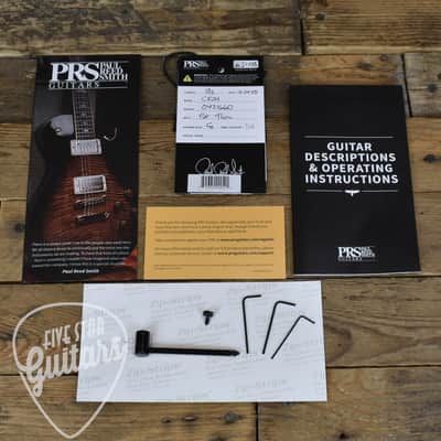 Mint PRS Wood Library CE-24 Satin Quilt Top - Faded Gray Black Green Burst with Gigbag image 15