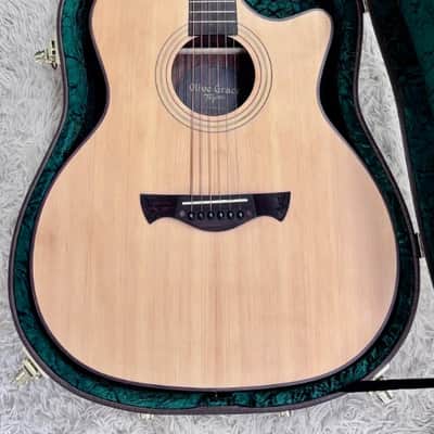 Tagima Olive Grace EQ-NTOP Acoustic Guitar w/HS Case - Natural Finish - B stock image 2
