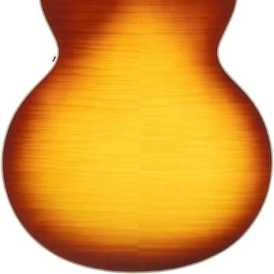 D'Angelico Excel EXL-1 Hollowbody Electric Guitar - Dark Ice Tea Burst image 2