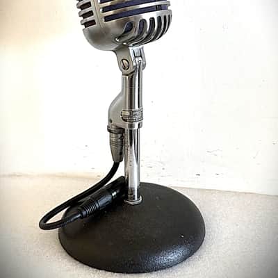 Gorgeous 1950's Shure/Bogen U10X Dynamic Microphone, works, w/cable, stand (55) imagen 10