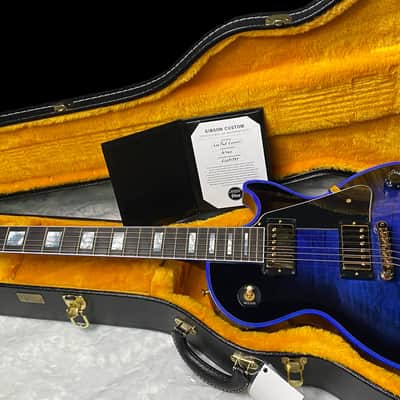Immagine NEW! Gibson Dealer Select Custom Shop Les Paul Custom Blue Widow AAA Figured Flame Top - Authorized Dealer - 10.25lbs - G07682 - 12