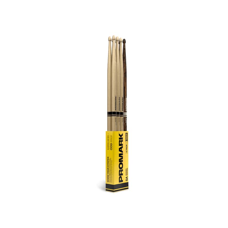 D'Addario Promark 5A Rebound 4 Pack (3xAmerican Hickory, 1xFir...