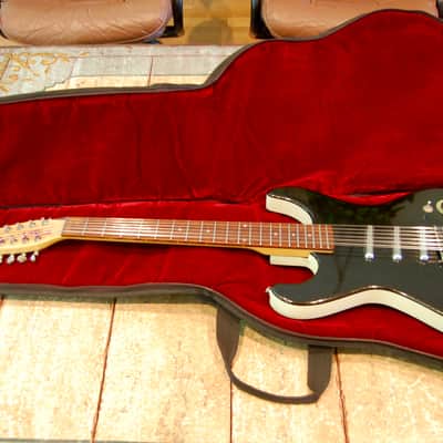 Danelectro Hodad Electric 12 String w/ Waterslide Guitars Baritone Rubber Bridge Conversion - Mosrite Body Early 2000s - Soft Case Included image 2
