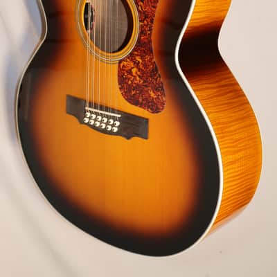 Guild F-2512E Deluxe Antique Burst 12-string Acoustic Electric "Open Box (Small Ding) image 2