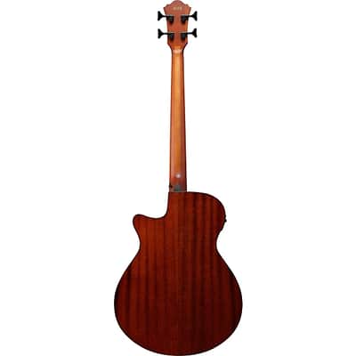 Ibanez AEG Series AEGB24E Acoustic Electric Bass Guitar Black High Gloss image 4