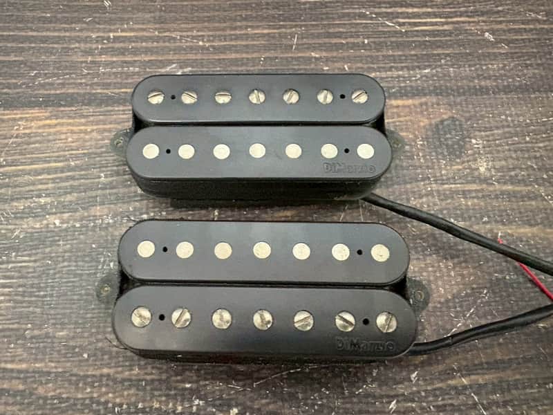 DiMarzio PAF 7 DP759 Humbucker Pickup Neck Bridge Set 7-strings Guitar JUNK image 1