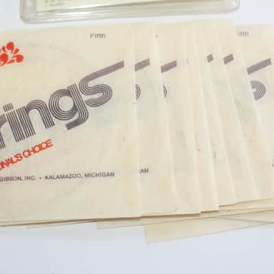Vintage 1976 Gibson Mona-Steel Strings 1 Pack of 12 Strings Kalamazoo Set No 569 G or 5th Plain Case Candy 1970's image 3