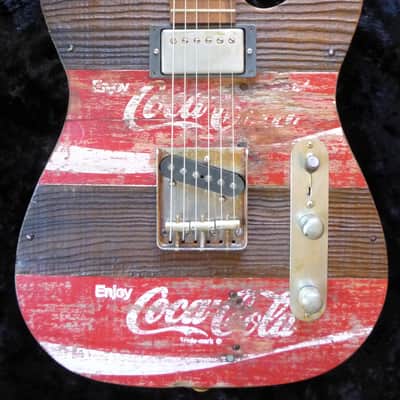 WR Crate-O-Caster Vintage 1968 Coca-Cola Crate Top Custom Shop, Telecaster Guitar image 2