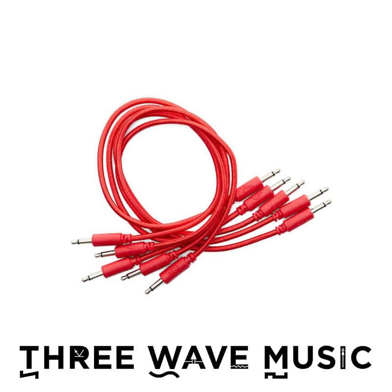 Erica Synths Braided & Soft Eurorack Patch Cables 60 cm (5 pcs) (Red) [Three Wave Music] image 1