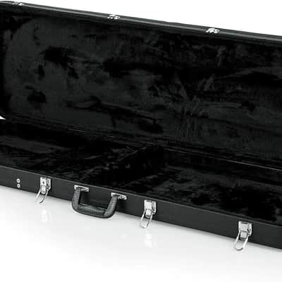 Hard Shell Wood Case for Electric Bass Guitars | Fits Fender Precision & Jazz Bass | Durable Plywood with Plush Interior image 3