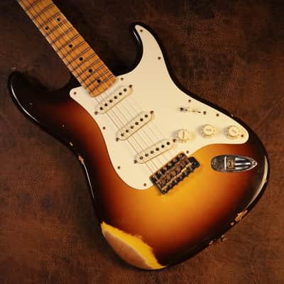 Fender Custom Shop Fat 50's Stratocaster Relic in Wide-fade 2-tone Chocolate Sunburst image 1