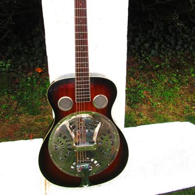 Regal Resonator Guitar, Sunburst Finish, Gig Bag, Sounds Good image 1