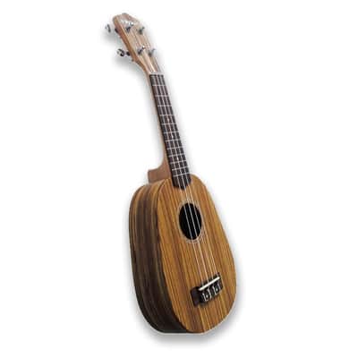 Suzuki PINEAPPLE Zebrawood Soprano Ukulele w/Sealed-Geared Tuning Machines & Lightweight Padded Gig-Bag 21" Natural Satin Finish - Indivdually serialized image 1