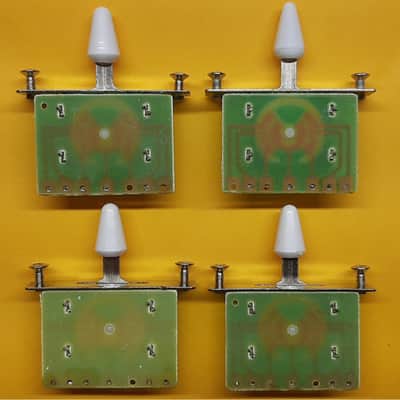 Qty 8,  5 Way Selector Pickup Switch for Guitar Strat Electric Stratocaster 2023 Silver w/ White Tip image 3