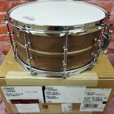 Ludwig Copper Phonic 6.5x14" Raw Patina Finish Copper Snare Drum Tube Lugs LC663T | NEW | Made in the USA | Authorized Dealer image 2