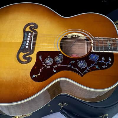 NEW! ! Gibson Custom Acoustic SJ-200 Elegant Koa Acoustic-Electric Guitar - Honey Burst - Authorized Dealer - 5.25 lbs - G07704 image 3