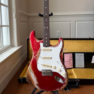 2025 Fender Custom Shop Stratocaster Pro SR25 Super Heavy Relic - Candy Apple Red image 3