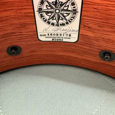 Tama Warlord Collection Masai 6x14" Bubinga Snare Drum 2000s - Quilted Bubinga Burst image 9