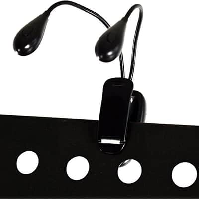 Music Stand Light/Led Book Reading Light/USB and Battery Operated Light/Portable Lights for Piano Travel E-Reader & Bed Headboard-Eye Friendly with Dual Arms image 3