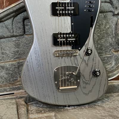 Deimel Guitar Works Firestar Custom 2020 Silver/ Filled Black Pores & Neck, New (Authorized Dealer) image 12