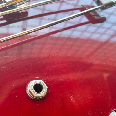 (18279) Epiphone Riviera Mini Ch Semi-Hollow Electric Guitar - 2004 - Cherry image 6