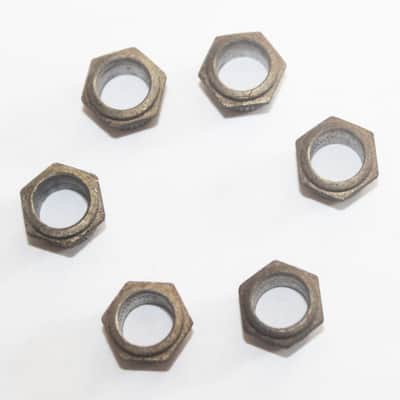 Vintage 1949 Gibson Kluson Hexagon ferrules Hex Bushing Set 1940's 1950's image 6