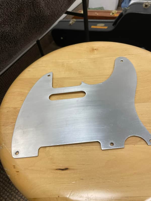 Telecaster Pickguard Silver Aluminum 5 Hole image 1