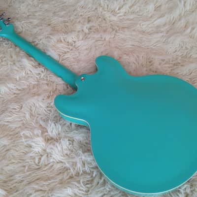1996 Epiphone Casino TQ Turquoise MIK Peerless Seafoam Surf Green Guitar Korea image 7