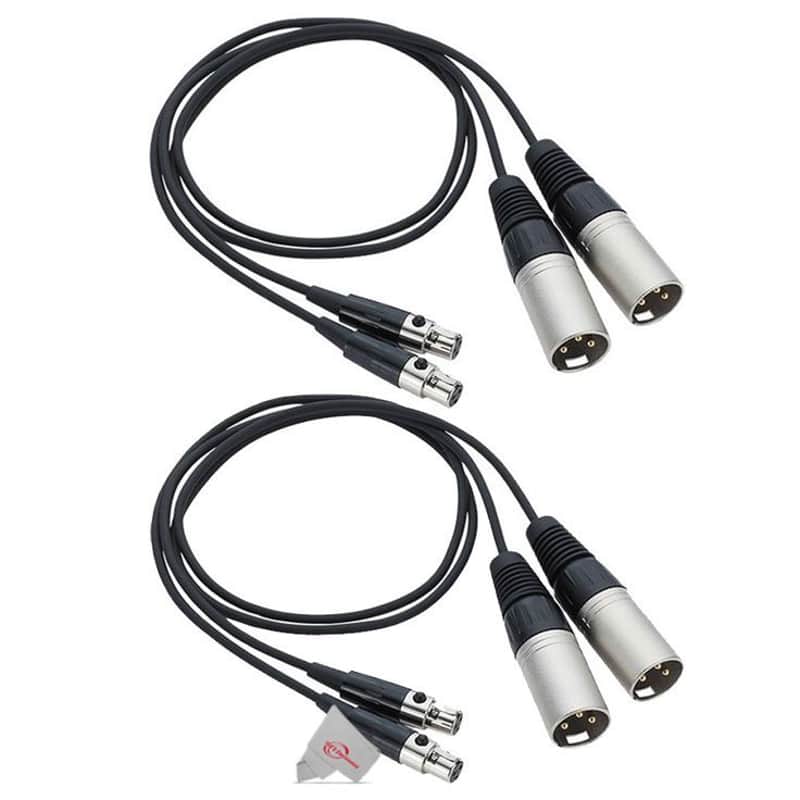 2x Zoom TXF-8 TA3 to XLR Cable (Pair) image 1