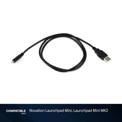 3-foot USB-A to Micro B Cable for Novation Launchpad Mini, Launchpad Mini MK2
