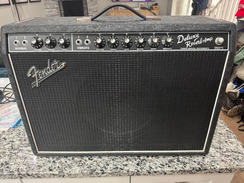 Fender '65 Deluxe Reverb Reissue Limited Edition 22-Watt 1x12" Guitar Combo 2010s - Slate Gray image 1
