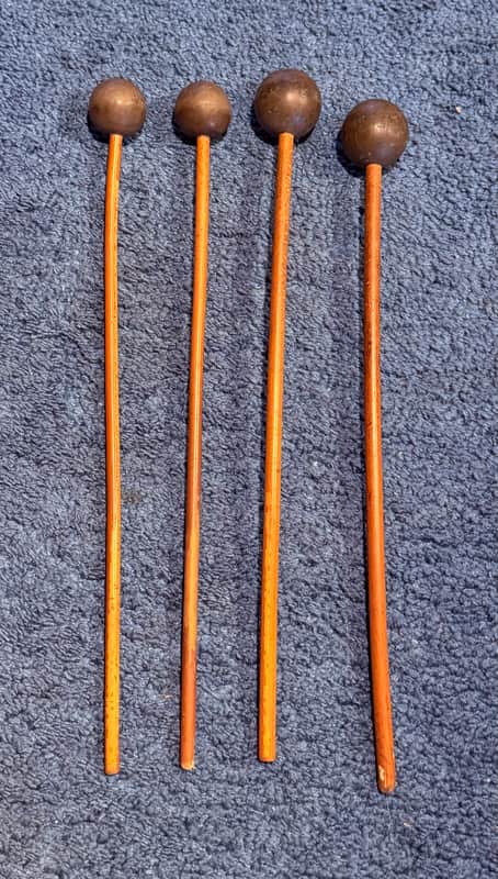 Vintage xylophone mallets. 2 pair. For playing at high volume on large xylophone image 1