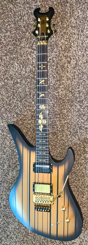 Schecter Synyster Gates Signature Synyster Custom-S Sustainiac with Schecter Humbucker 2018 - Present - Satin Gold Burst image 1