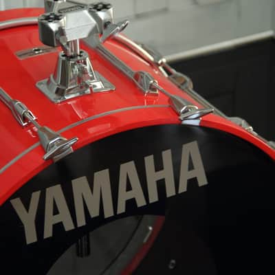 RARE Yamaha Recording Custom 9000 - hot red 22"x14 bass drum image 11