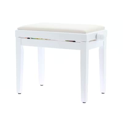 QUIK LOK PB/010 WH L Panca in Legno Bianco Lucido per Pianoforte image 4