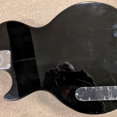 Epoch Baldwin LP Electric Guitar, Black, Chrome, Budget Starter, Thin Body image 10