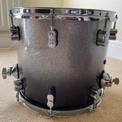 PDP Concept Maple 8-Piece Shell Pack - Silver to Black Sparkle Fade (Upgraded Double Kick Drum Setup) image 12