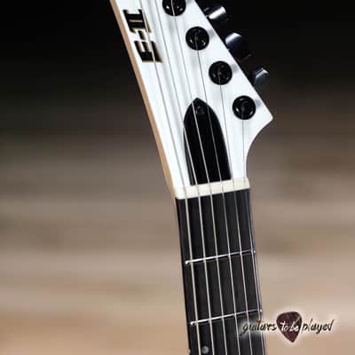ESP E-II M-I NT Neck Thru Fishman Guitar w/ Case – Snow White image 5