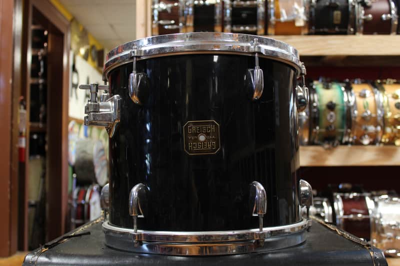 1980s Gretsch 11x13 Square Badge Tom in Black Nitron image 1