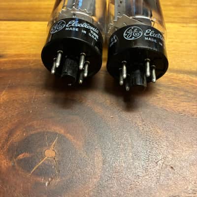 Matched Pair GE 6L6GC clear top tubes test NOS image 3