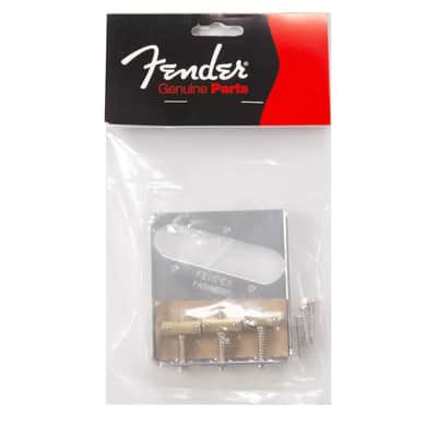 Genuine Fender 3 Saddle American Vintage Telecaster Bridge assembly 099-0806-100 image 3