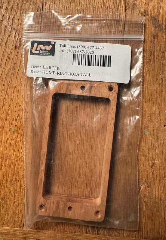 Luthiers Merchantile EHRTFK - NOS - Koa Tall Humbucker Pickup Ring - 1 Ring image 1
