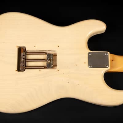2013 Haar Traditional S Old Headstock - Nitro Blonde Light Aged | Custom Stratocaster 1-Piece Swamp Ash Body Maple Fretboard Amber Pickups | Case image 10
