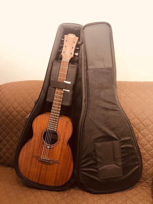 Lag TRAVEL-KAE Travel Series Massive Khaya Top & Neck 6-String Acoustic-Electric Guitar w/Soft Case image 1